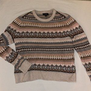 J. Crew Pink and Blue Sweater